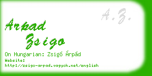 arpad zsigo business card