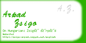 arpad zsigo business card
